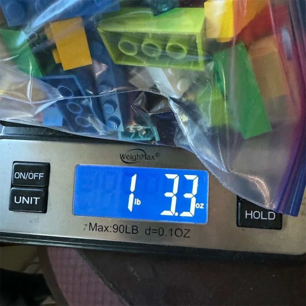 LEGO Mixed Bulk Lot Assorted Bricks & Pieces Multicolor 1 lb 3.3 oz